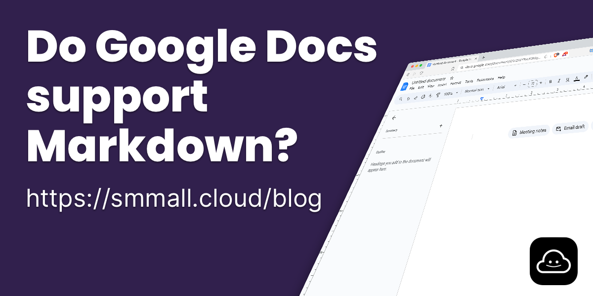 Do Google Docs support Markdown?