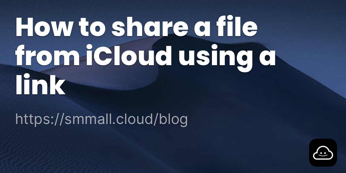 How to share a file with iCloud using a link